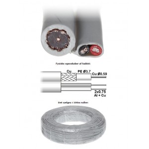Installationskabel Video RG59+2x0,75mm3 100MTR